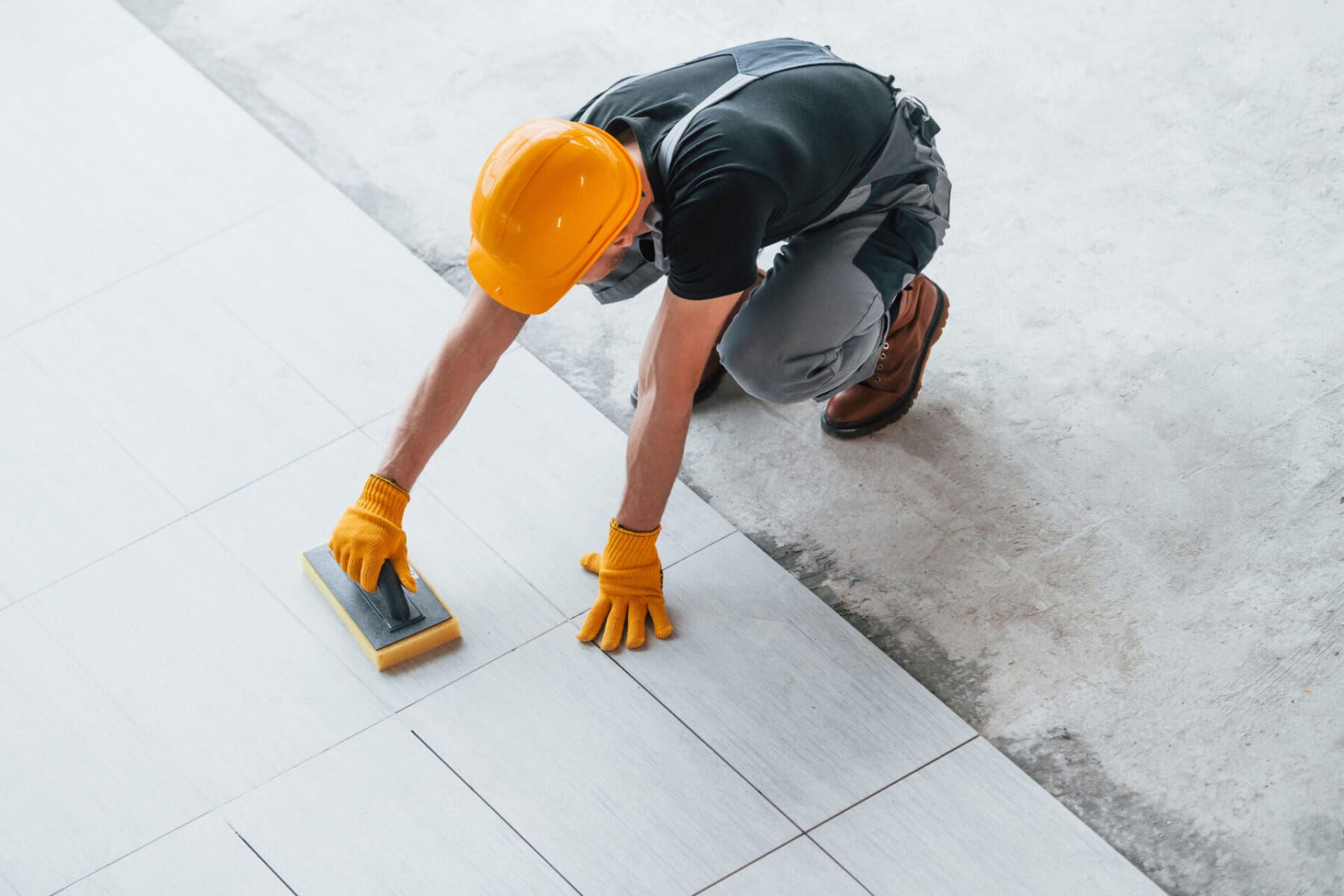 a construction worker doing his job