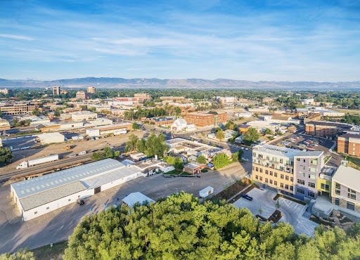 Aerial View of Downtown Fort Collins