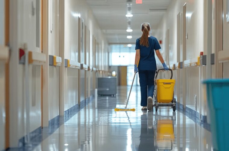 Medical hallway cleaning with JAN-PRO Cleaning & Disinfecting in Central New Jersey Medical hallway cleaning with JAN-PRO Cleaning & Disinfecting.