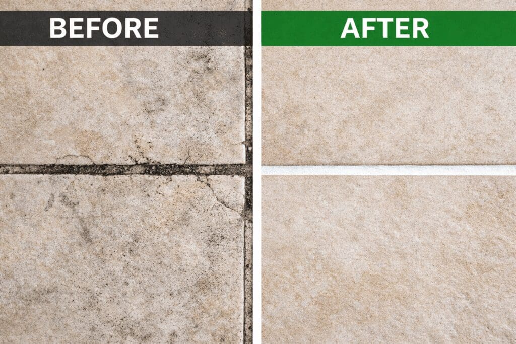 before after Grout-damage Las Vegas