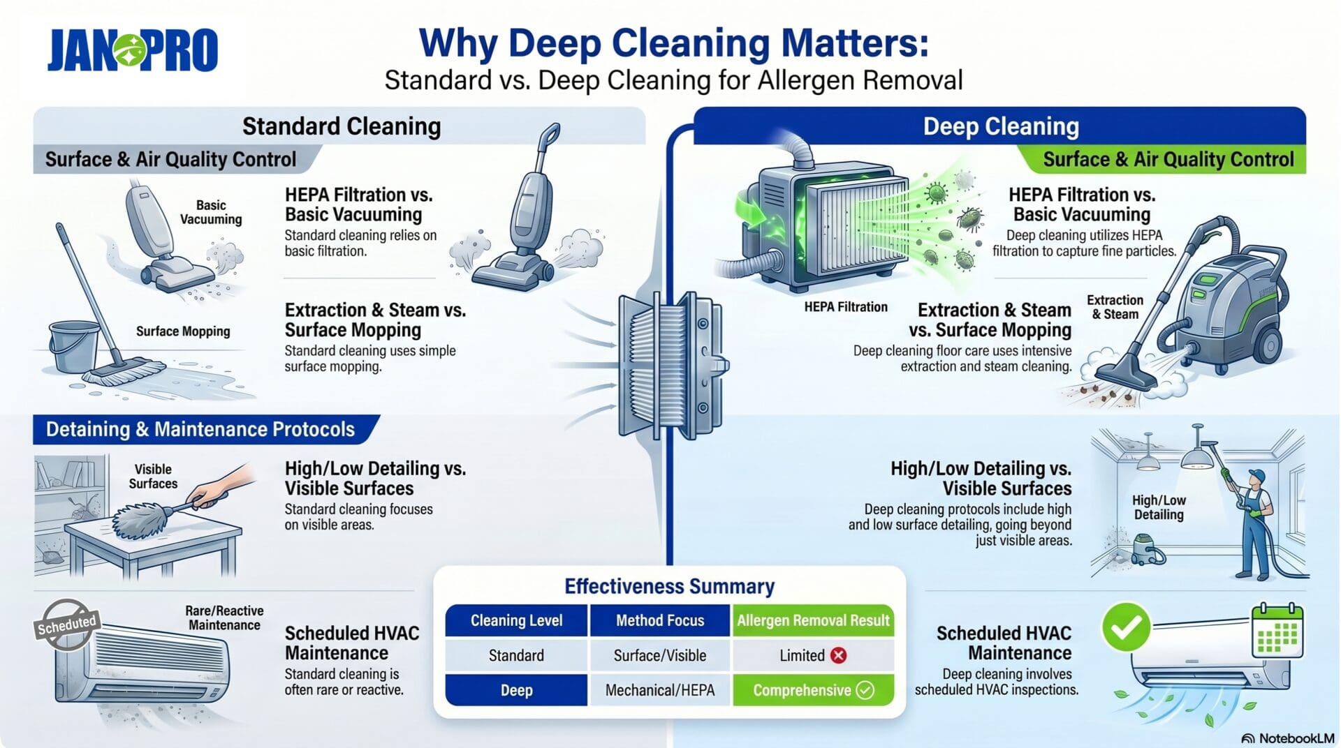 jan pro cleaning & disinfecting infographic deep cleaning spring