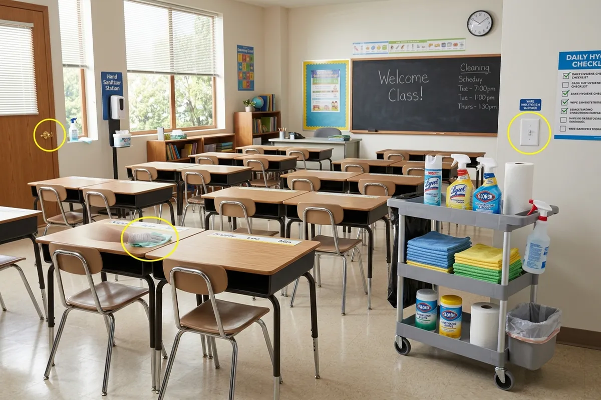 a school's empty classroom