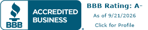 BBB Accredited Business seal for Jan-Pro Development of Puget Sound, BBB rating A-